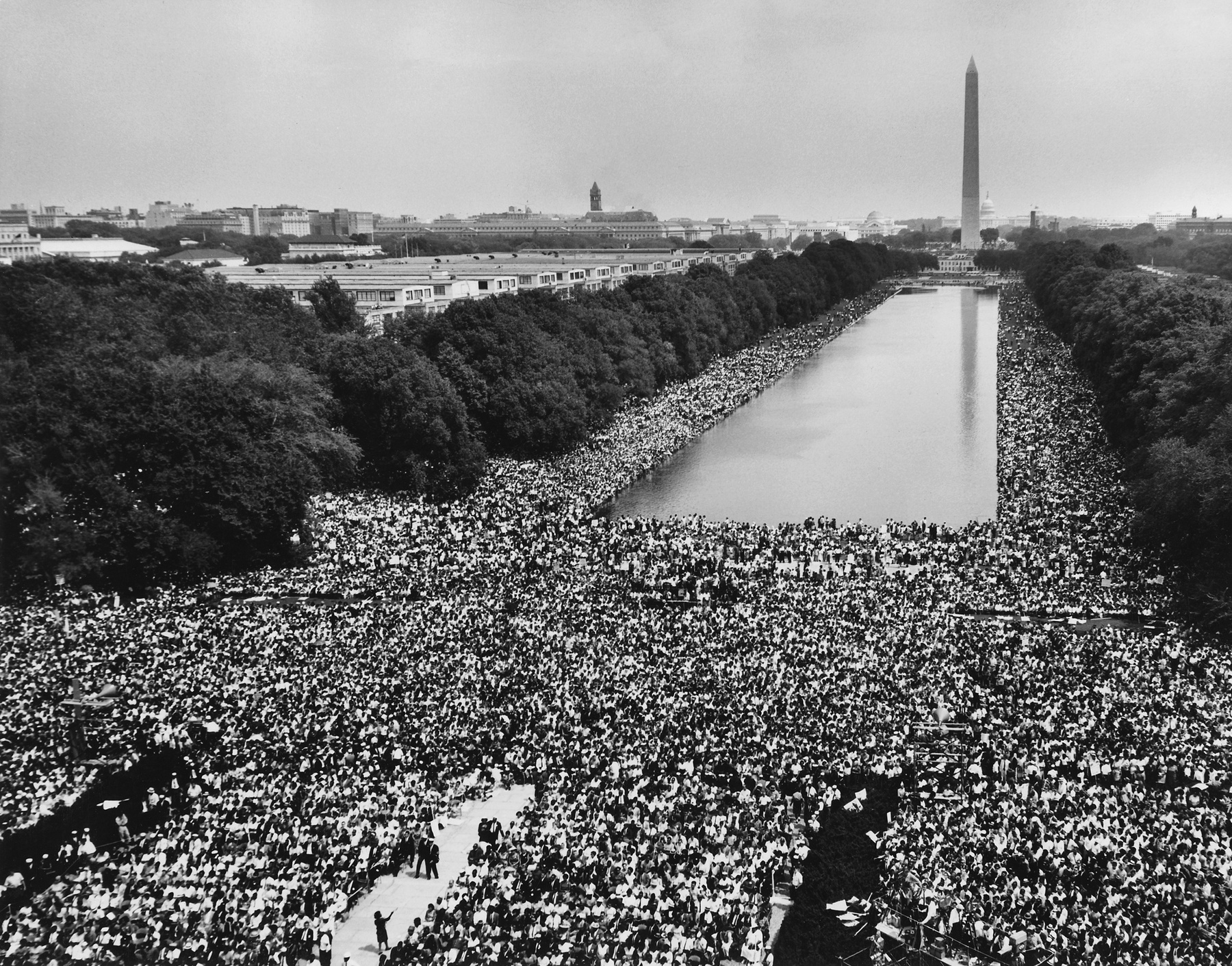 1963 March on Washington. A view of over 200,000 marchers along the Capitol mall. Aug. 28, 1963