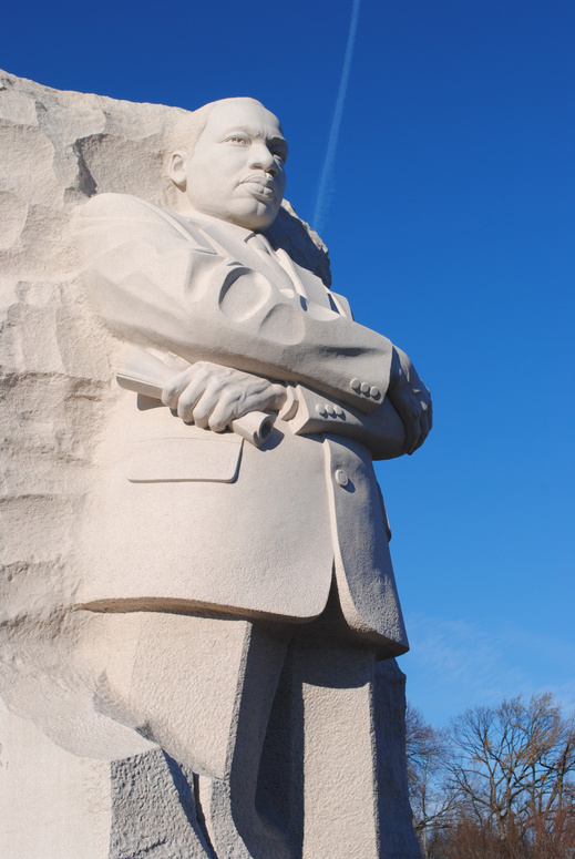 Close-Up Shot of Martin Luther King Jr. Memorial 